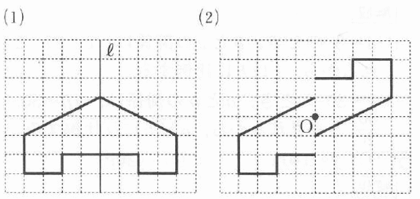 線対称、点対称な図形の書き方【中学１年数学】 （答え）