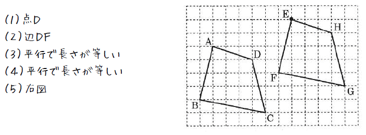 平行移動と作図【中学１年数学】 （答え）